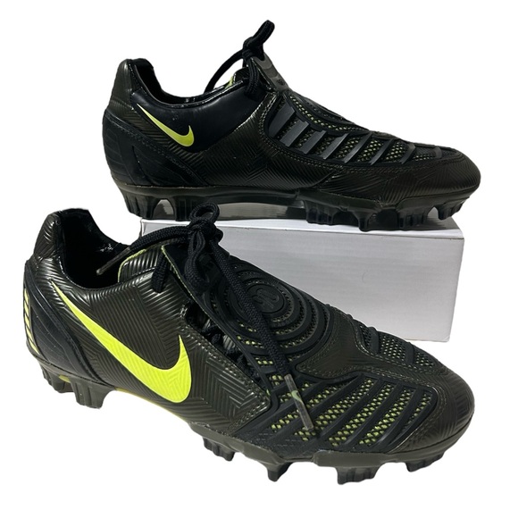Nike Total 90 Laser II FG 318792-371 Rare Dark Army Black Soccer Cleats Size 6.5 - Picture 1 of 11